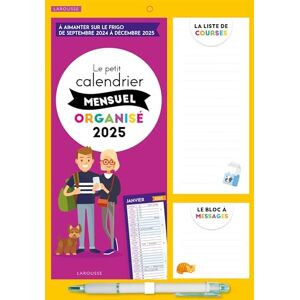 Larousse Le Petit Calendrier Mensuel Famille Organisée 2025 - Publicité Larousse Le Petit Calendrier Mensuel Famille Organisée 2025 - Publicité