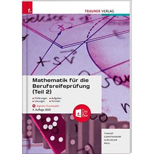 Friedrich Tinhof Mathematik Für Die Berufsreifeprüfung (Teil 2) + Digitales Zusatzpaket + E-Book - Publicité Friedrich Tinhof Mathematik Für Die Berufsreifeprüfung (Teil 2) + Digitales Zusatzpaket + E-Book - Publicité