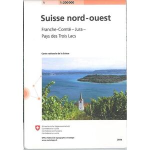 Bundesamt Swisstopo Schweiz Nord-West 1 : 200 000: Alsace, Jura, Region Trois Lacs (Carte Nationale De La Suisse) - Publicité Bundesamt Swisstopo Schweiz Nord-West 1 : 200 000: Alsace, Jura, Region Trois Lacs (Carte Nationale De La Suisse) - Publicité