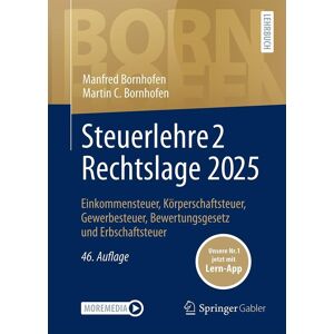 Manfred Bornhofen Steuerlehre 2 Rechtslage 2025 - Publicité Manfred Bornhofen Steuerlehre 2 Rechtslage 2025 - Publicité