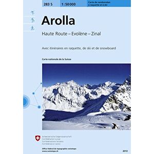 Bundesamt für Landestopografie swisstopo 283s Arolla Carte De Randonnées À Raquette Et À Ski: Haute Route - Evolène - Zinal (Skitourenkarten 1:50 000) - Publicité Bundesamt für Landestopografie swisstopo 283s Arolla Carte De Randonnées À Raquette Et À Ski: Haute Route - Evolène - Zinal (Skitourenkarten 1:50 000) - Publicité