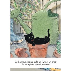 Le Bonheur C'Est Un Café, Un Livre Et Un Chat : Cahier - Publicité Le Bonheur C'Est Un Café, Un Livre Et Un Chat : Cahier - Publicité