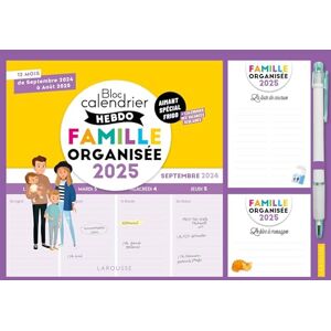 Larousse Le Petit Calendrier Hebdo De La Famille Organisée 2025 - Publicité Larousse Le Petit Calendrier Hebdo De La Famille Organisée 2025 - Publicité