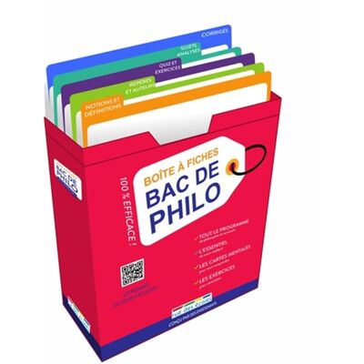 Collectif Boîte À Fiches Bac De Philo : 100 % Efficace ! : 80 Fiches Pour Réussir L'Épreuve ! - Publicité Collectif Boîte À Fiches Bac De Philo : 100 % Efficace ! : 80 Fiches Pour Réussir L'Épreuve ! - Publicité