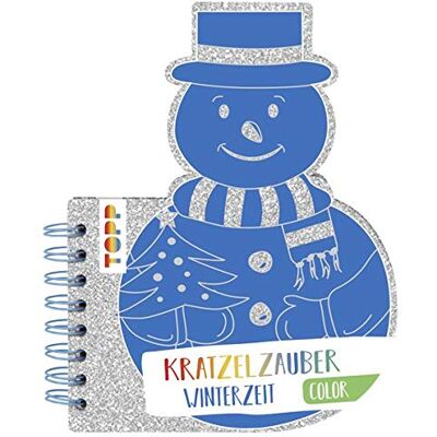 frechverlag Kratzelzauber Color Winterzeit (Kratzelbuch In Schneemannform): Formgestanztes Kratzelbuch In Schneemannform. Mit Holz-Kratzstift, 20 Kratzelseiten, 20 Malanregungen Und 40 Skizzenseiten. Publicité frechverlag Kratzelzauber Color Winterzeit (Kratzelbuch In Schneemannform): Formgestanztes Kratzelbuch In Schneemannform. Mit Holz-Kratzstift, 20 Kratzelseiten, 20 Malanregungen Und 40 Skizzenseiten. Publicité