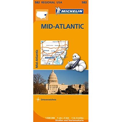 Michelin Mid-Atlantic: Straßen- Und Tourismuskarte 1:500.000 (Michelin Regionalkarten) - Publicité Michelin Mid-Atlantic: Straßen- Und Tourismuskarte 1:500.000 (Michelin Regionalkarten) - Publicité