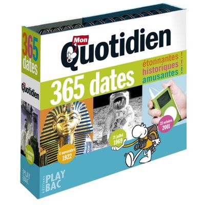 Play Bac Mon Quotidien : 365 Dates Étonnantes ! Historiques ! Amusantes ! - Publicité Play Bac Mon Quotidien : 365 Dates Étonnantes ! Historiques ! Amusantes ! - Publicité