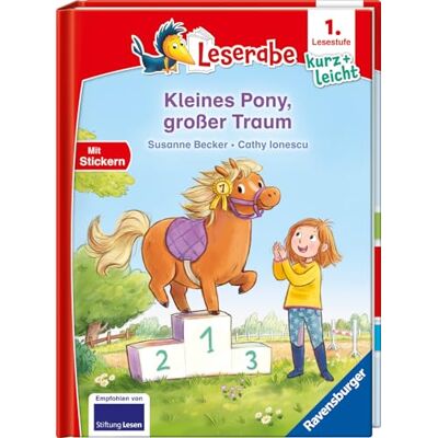 Susanne Becker Kleines Pony, Großer Traum - Lesen Lernen Mit Dem Leseraben - Erstlesebuch - Kinderbuch Ab 6 Jahren - Lesenlernen 1. Klasse Jungen Und Mädchen ... – Leserabe – 1. Lesestufe Kurz Und Leicht) - Publicité Susanne Becker Kleines Pony, Großer Traum - Lesen Lernen Mit Dem Leseraben - Erstlesebuch - Kinderbuch Ab 6 Jahren - Lesenlernen 1. Klasse Jungen Und Mädchen ... – Leserabe – 1. Lesestufe Kurz Und Leicht) - Publicité