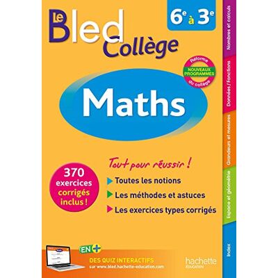 Josyane Curel Le Bled Maths : Collège, 6e À 3e : Nouveaux Programmes - Publicité Josyane Curel Le Bled Maths : Collège, 6e À 3e : Nouveaux Programmes - Publicité