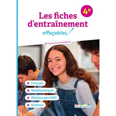 Mathilde Schuhmacher Les Fiches D'Entraînement Effaçables, 4e : Français, Mathématiques, Histoire Géo Emc, Sciences - Publicité Mathilde Schuhmacher Les Fiches D'Entraînement Effaçables, 4e : Français, Mathématiques, Histoire Géo Emc, Sciences - Publicité