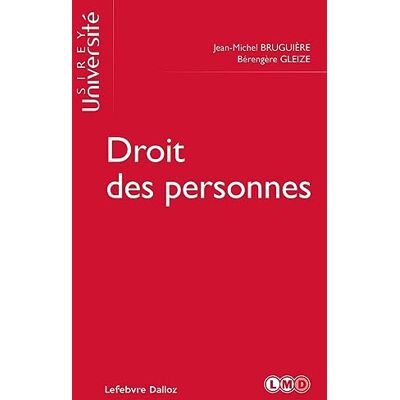Jean-Michel Bruguière Droit Des Personnes - Publicité Jean-Michel Bruguière Droit Des Personnes - Publicité