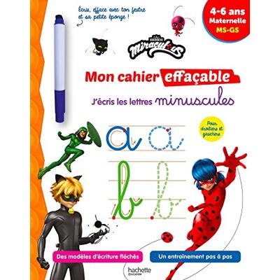 Hachette Ardoise Miraculous : J'Écris Les Lettres Minuscules - Publicité Hachette Ardoise Miraculous : J'Écris Les Lettres Minuscules - Publicité