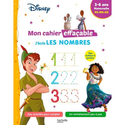 Disney : Mon Cahier Effaçable, J'Écris Les Nombres : 3-6 Ans, Maternelle, Ps, Ms, Gs - Publicité Disney : Mon Cahier Effaçable, J'Écris Les Nombres : 3-6 Ans, Maternelle, Ps, Ms, Gs - Publicité