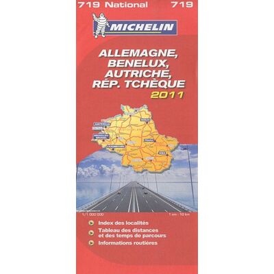Michelin Allemagne, Benelux, Autriche, République Tchèque : 1/1 000 000 - Publicité Michelin Allemagne, Benelux, Autriche, République Tchèque : 1/1 000 000 - Publicité