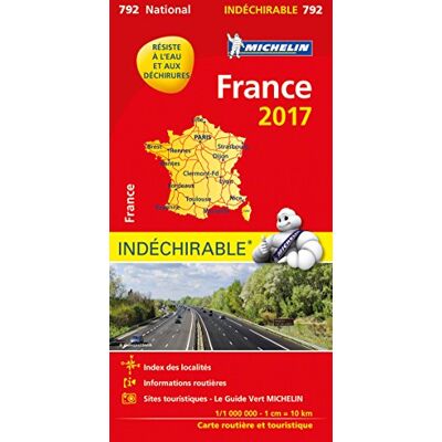 Michelin Frankreich 2017 (Widerstandsfähig): Tourismus- Und Straßenkarte 1:1.000.000 (Michelin Nationalkarte) - Publicité Michelin Frankreich 2017 (Widerstandsfähig): Tourismus- Und Straßenkarte 1:1.000.000 (Michelin Nationalkarte) - Publicité