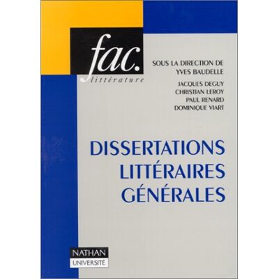 Collectif Dissertations Littéraires Générales (Fac Vant.) - Publicité Collectif Dissertations Littéraires Générales (Fac Vant.) - Publicité