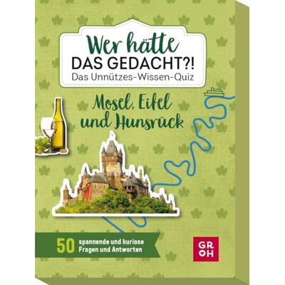 Carmen Sadowski Wer Hätte Das Gedacht?! Das Unnützes-Wissen-Quiz Mosel, Eifel Und Hunsrück: 50 Spannende Und Kuriose Fragen Und Antworten - Publicité Carmen Sadowski Wer Hätte Das Gedacht?! Das Unnützes-Wissen-Quiz Mosel, Eifel Und Hunsrück: 50 Spannende Und Kuriose Fragen Und Antworten - Publicité