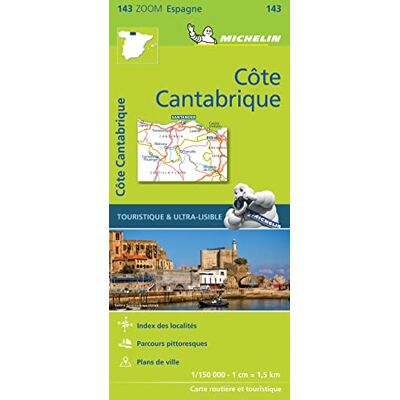 Costa Cantabria 11143 Carte Zoom Michelin Kaart - Publicité Costa Cantabria 11143 Carte Zoom Michelin Kaart - Publicité