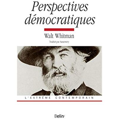 Walt Withmann Perspectives Démocratiques - Publicité Walt Withmann Perspectives Démocratiques - Publicité