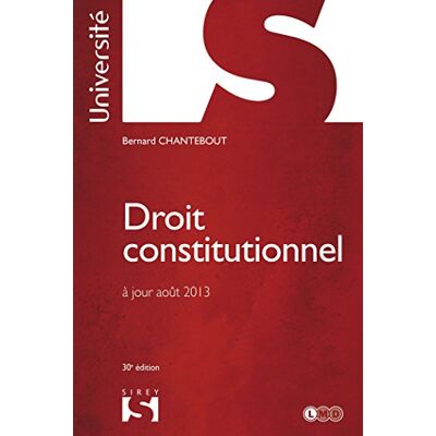Bernard Chantebout Droit Constitutionnel - Publicité Bernard Chantebout Droit Constitutionnel - Publicité