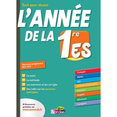 Sophie Pailloux-Riggi L'Année De La 1re Es : Tout Pour Réussir : Nouveau Programme Ses 2013 - Publicité Sophie Pailloux-Riggi L'Année De La 1re Es : Tout Pour Réussir : Nouveau Programme Ses 2013 - Publicité
