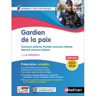Morad Mekbel Gardien De La Paix : Concours Externe, Premier Concours Interne, Second Concours Interne (Policier Adjoint, Gendarme Adjoint Volontaire, Cadet De La République) : Catégorie B, Concours 2025-2026, Préparation Complète - Publicité Morad Mekbel Gardien De La Paix : Concours Externe, Premier Concours Interne, Second Concours Interne (Policier Adjoint, Gendarme Adjoint Volontaire, Cadet De La République) : Catégorie B, Concours 2025-2026, Préparation Complète - Publicité
