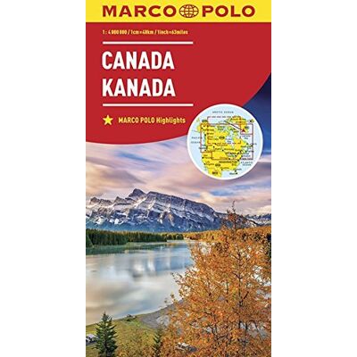 Collectif Marco Polo Kontinentalkarte Kanada 1:4 000 000 (Marco Polo Kontinental /länderkarten) - Publicité Collectif Marco Polo Kontinentalkarte Kanada 1:4 000 000 (Marco Polo Kontinental /länderkarten) - Publicité