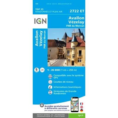 Collectif Avallon-Vézelay - Pnr Du Morvan 1 : 25 000 - Publicité Collectif Avallon-Vézelay - Pnr Du Morvan 1 : 25 000 - Publicité