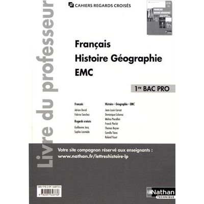 Collectif Français Histoire Géographie Emc 1re Bac Pro : Livre Du Professeur - Publicité Collectif Français Histoire Géographie Emc 1re Bac Pro : Livre Du Professeur - Publicité