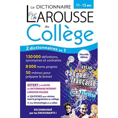 Le Dictionnaire Larousse Du Collège, 11-15 Ans - Publicité Le Dictionnaire Larousse Du Collège, 11-15 Ans - Publicité