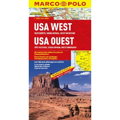 Marco Polo Kontinentalkarte Usa West, Pazifikküste, Sierra Nevada, Rocky Mountains 1:2 Mio.: Mit Landschaftlich Schönen Strecken Und ... Ausklappen, Entfernungstabelle, Ortsregister - Publicité Marco Polo Kontinentalkarte Usa West, Pazifikküste, Sierra Nevada, Rocky Mountains 1:2 Mio.: Mit Landschaftlich Schönen Strecken Und ... Ausklappen, Entfernungstabelle, Ortsregister - Publicité