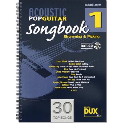 Michael Langer Acoustic Pop Guitar Songbook 1 Strumming & Picking - Publicité Michael Langer Acoustic Pop Guitar Songbook 1 Strumming & Picking - Publicité