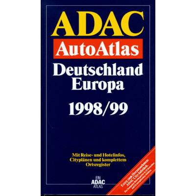 Der Adac Autoatlas Deutschland / Europa 1998/99 - Publicité Der Adac Autoatlas Deutschland / Europa 1998/99 - Publicité