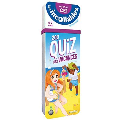 Play Bac Les Incollables : 200 Quiz Des Vacances : Du Cp Au Ce1, 6-7 Ans - Publicité Play Bac Les Incollables : 200 Quiz Des Vacances : Du Cp Au Ce1, 6-7 Ans - Publicité