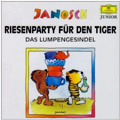 Janosch Riesenparty Für Den Tiger. Cd: Das Lumpengesindel. Herr Korbes Will Kein Hühnchen Küssen - Publicité Janosch Riesenparty Für Den Tiger. Cd: Das Lumpengesindel. Herr Korbes Will Kein Hühnchen Küssen - Publicité