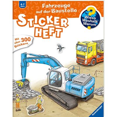 Wieso? Weshalb? Warum? Stickerheft: Fahrzeuge Auf Der Baustelle - Publicité Wieso? Weshalb? Warum? Stickerheft: Fahrzeuge Auf Der Baustelle - Publicité