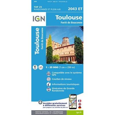 Collectif Toulouse.Forêt De Bouconne 1:25 000 - Publicité Collectif Toulouse.Forêt De Bouconne 1:25 000 - Publicité