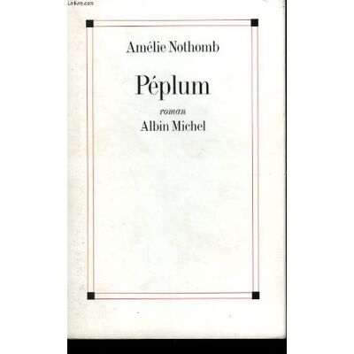 Amélie Nothomb Péplum - Publicité Amélie Nothomb Péplum - Publicité