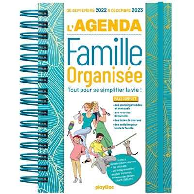Play Bac L'Agenda Famille Organisée : Tout Pour Se Simplifier La Vie ! : De Septembre 2022 À Décembre 2023 - Publicité Play Bac L'Agenda Famille Organisée : Tout Pour Se Simplifier La Vie ! : De Septembre 2022 À Décembre 2023 - Publicité