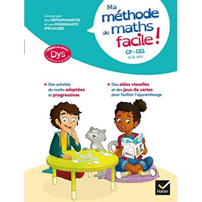 Evelyne Barge Ma Méthode De Maths Facile ! Cp, Ce1, 6-8 Ans : Adaptée Aux Enfants Dys Ou En Difficultés D'Apprentissage - Publicité Evelyne Barge Ma Méthode De Maths Facile ! Cp, Ce1, 6-8 Ans : Adaptée Aux Enfants Dys Ou En Difficultés D'Apprentissage - Publicité