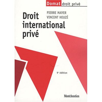 Pierre Mayer Droit International Privé - Publicité Pierre Mayer Droit International Privé - Publicité