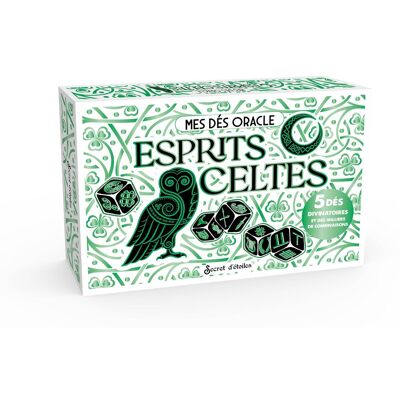 Alexandra MacCorvus Mes Dés Oracle Esprits Celtes : 5 Dés Divinatoires Et Des Milliers De Combinaisons - Publicité Alexandra MacCorvus Mes Dés Oracle Esprits Celtes : 5 Dés Divinatoires Et Des Milliers De Combinaisons - Publicité