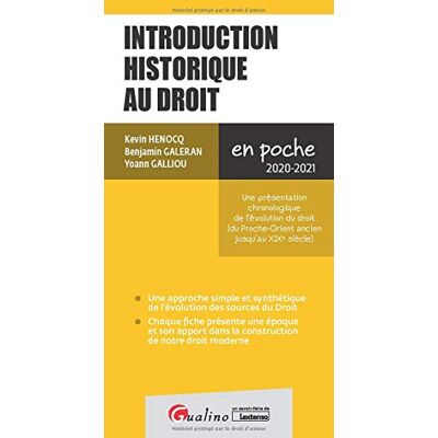 Kévin Henocq Introduction Historique Au Droit : Une Présentation Chronologique De L'Évolution Du Droit (Du Proche-Orient Ancien Jusqu'Au Xixe Siècle) - Publicité Kévin Henocq Introduction Historique Au Droit : Une Présentation Chronologique De L'Évolution Du Droit (Du Proche-Orient Ancien Jusqu'Au Xixe Siècle) - Publicité