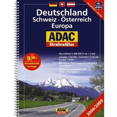 Collectif Adac Straßenatlas Deutschland / Schweiz / Österreich / Europa 2008/2009: Deutschland 1:200 000, Schweiz 1:301 000, Österreich 1:300 000, Europa 1:4 ... Große Fernstraßenkarte Mit Adac Lotsensystem - Publicité Collectif Adac Straßenatlas Deutschland / Schweiz / Österreich / Europa 2008/2009: Deutschland 1:200 000, Schweiz 1:301 000, Österreich 1:300 000, Europa 1:4 ... Große Fernstraßenkarte Mit Adac Lotsensystem - Publicité