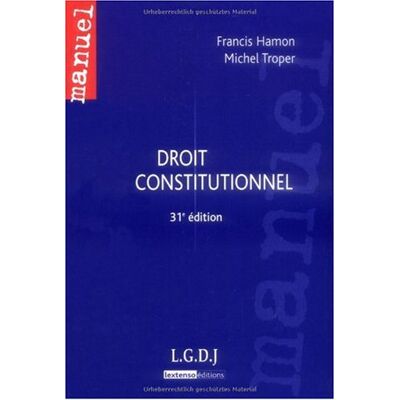 Francis Hamon Droit Constitutionnel - Publicité Francis Hamon Droit Constitutionnel - Publicité