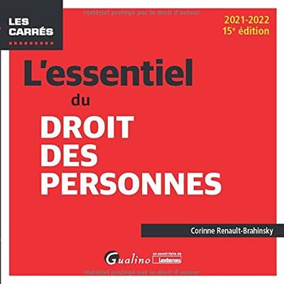 Corinne Renault-Brahinsky L'Essentiel Du Droit Des Personnes : 2021-2022 - Publicité Corinne Renault-Brahinsky L'Essentiel Du Droit Des Personnes : 2021-2022 - Publicité