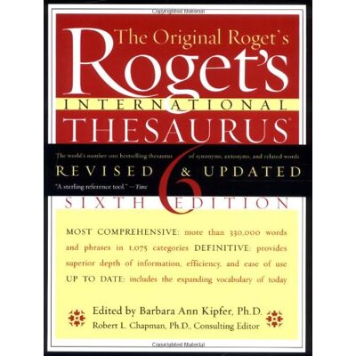 Kipfer, Barbara Ann Roget'S International Thesaurus, 6th Edition - Publicité Kipfer, Barbara Ann Roget'S International Thesaurus, 6th Edition - Publicité