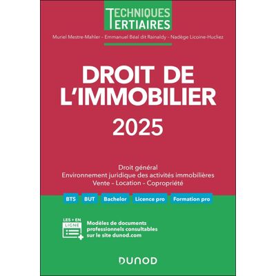 Muriel Mestre-Mahler Droit De L'Immobilier 2025 : Droit Général, Environnement Juridique Des Activités Immobilières, Vente, Location, Copropriété - Publicité Muriel Mestre-Mahler Droit De L'Immobilier 2025 : Droit Général, Environnement Juridique Des Activités Immobilières, Vente, Location, Copropriété - Publicité
