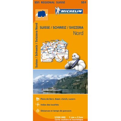 Suisse Nord 11551 Carte ' Regional ' Michelin Kaart - Publicité Suisse Nord 11551 Carte ' Regional ' Michelin Kaart - Publicité