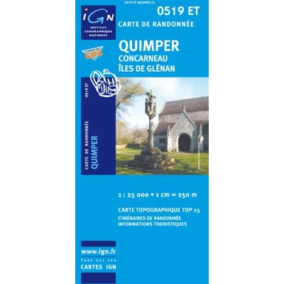 Quimper 1 : 25 000: Ign.0519et - Publicité Quimper 1 : 25 000: Ign.0519et - Publicité
